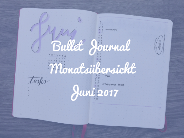 Bullet Journal Monatsübersicht Juni 2017