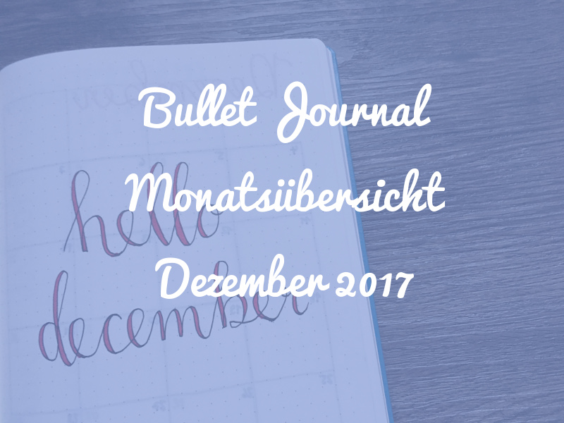 Bullet Journal Monatsübersicht: Dezember 2017