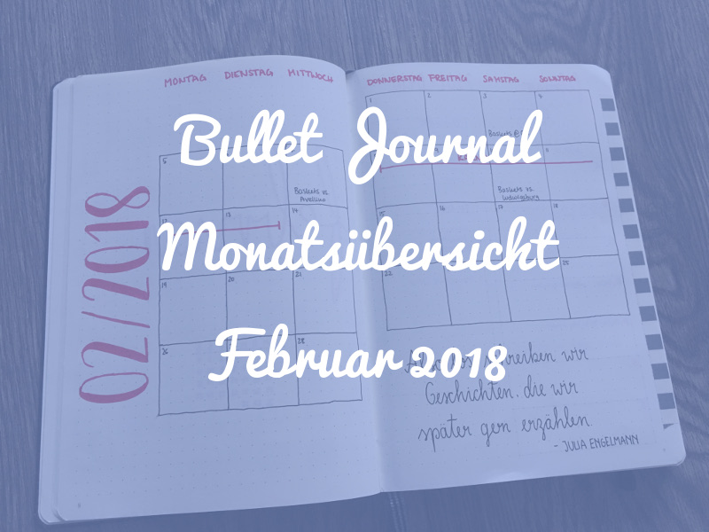 Bullet Journal Monatsübersicht: Februar 2018 (plus: Setup neues Bullet Journal)